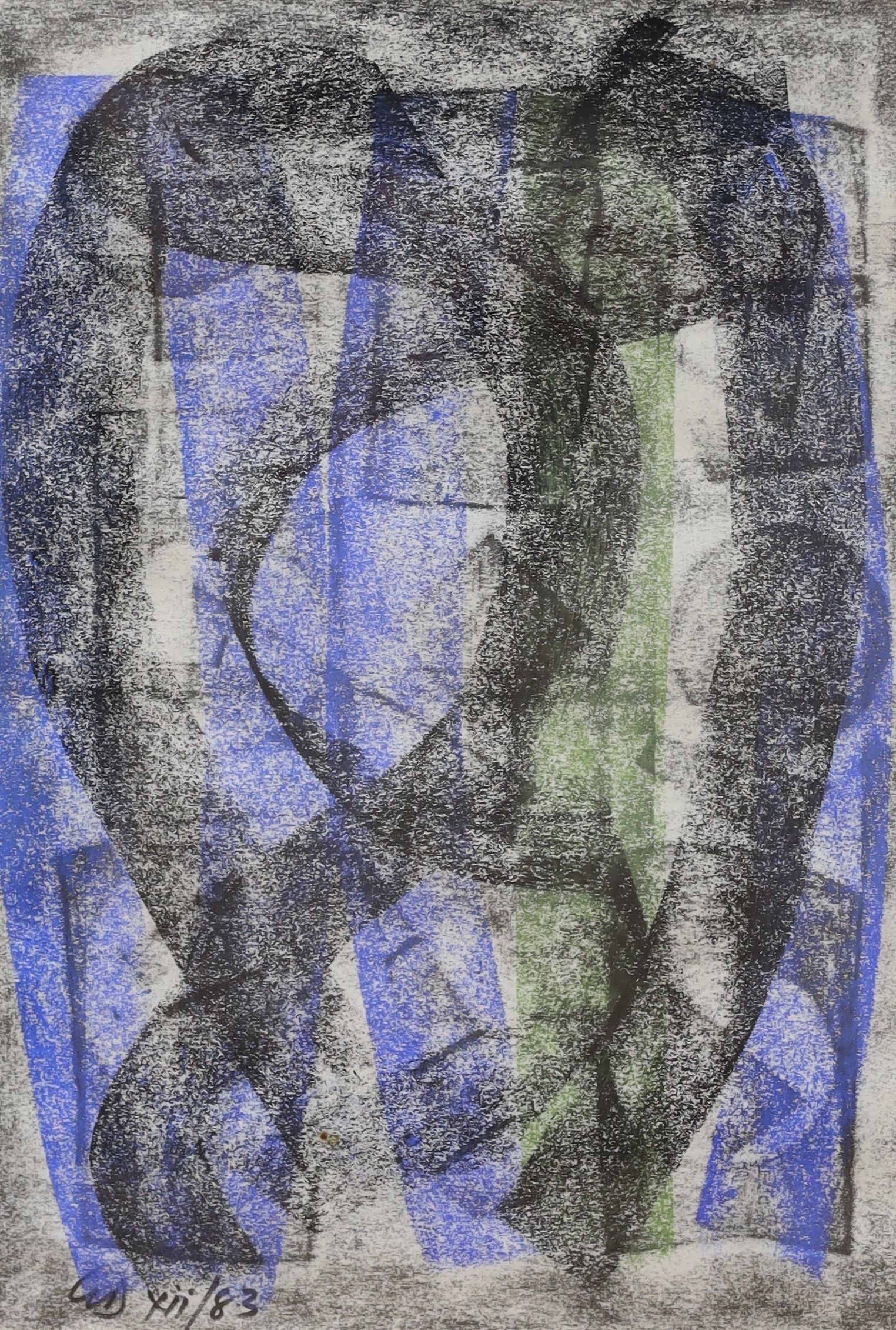 George Dannatt (1915-2009), pastel on paper, Untitled, signed and dated '83, 29 x 20cm